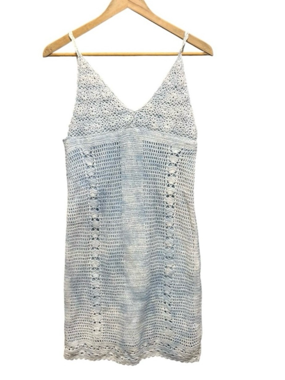 La Senza Girl Blue Crochet Lined Mini Sundress Size XL